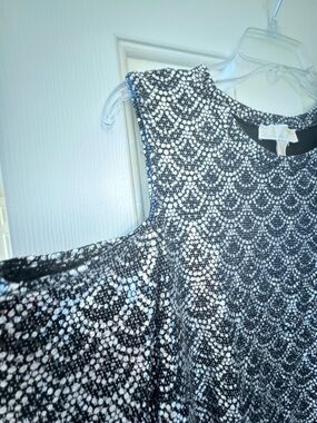 MICHAEL Michael Kors Black Top with Silver Sequin Detail